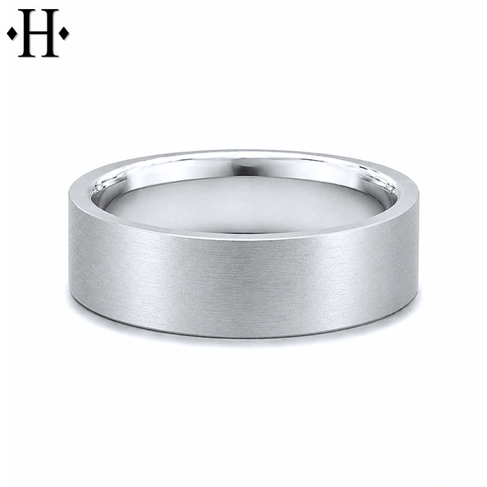 Classic Flat Satin Ring 6mm