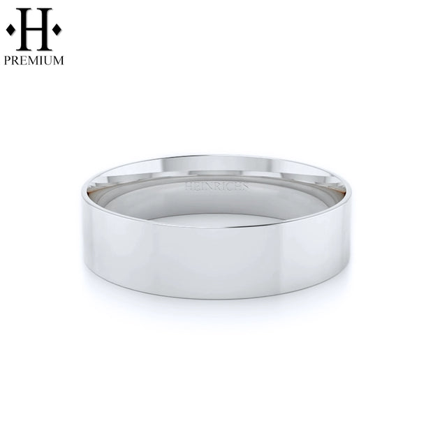 Premium Flat High Polish Ring 6mm