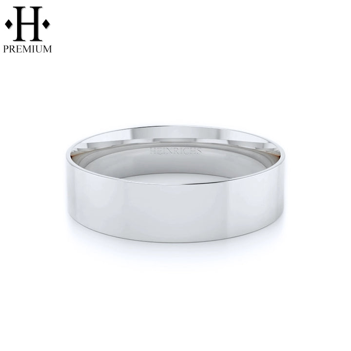 Premium Flat High Polish Ring 6mm