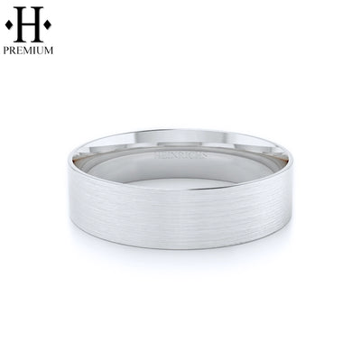 Premium Flat Satin Ring 6mm