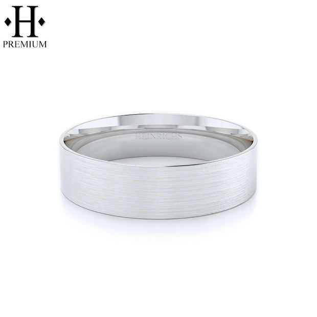 Premium Flat Satin Ring 6mm