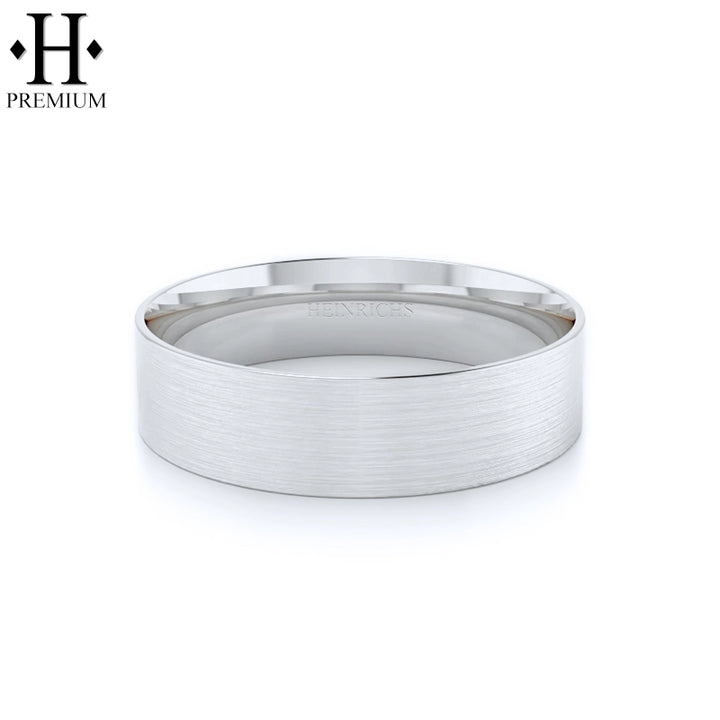 Premium Flat Satin Ring 6mm