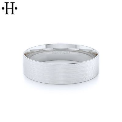 Classic Flat Satin Ring 6mm
