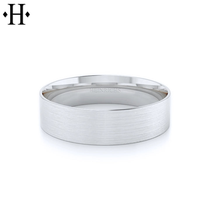 Classic Flat Satin Ring 6mm