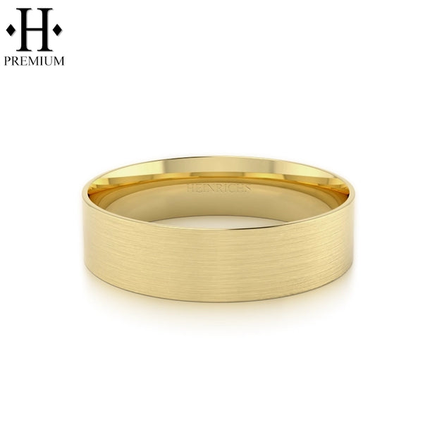 Premium Flat Satin Ring 6mm