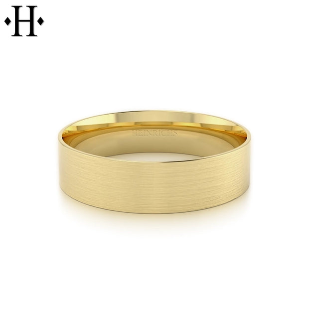Classic Flat Satin Ring 6mm