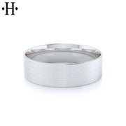 Classic Flat Satin Ring 7mm