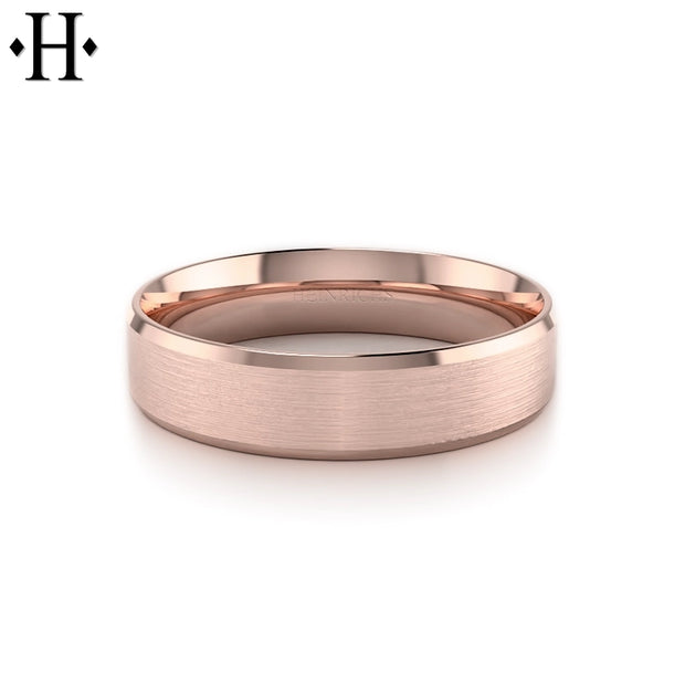 Classic Carved Satin Ring 6mm