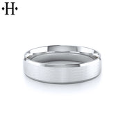 Classic Carved Satin Ring 6mm