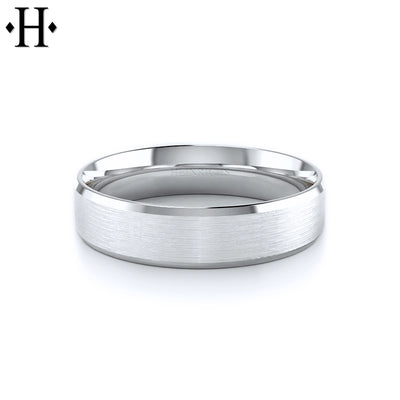 Classic Carved Satin Ring 6mm