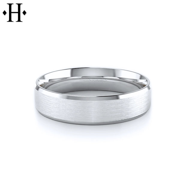Classic Carved Satin Ring 6mm