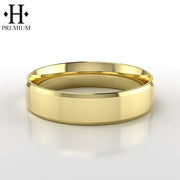 Premium High Polish Carved Solid Gold Ring 6mm