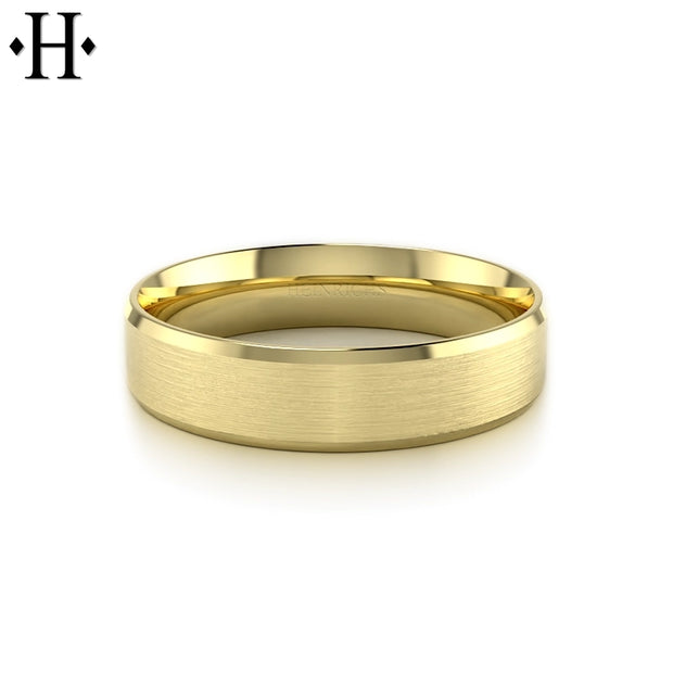 Classic Carved Satin Ring 6mm