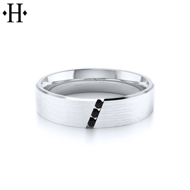 Classic Black Diamond Ring 6mm