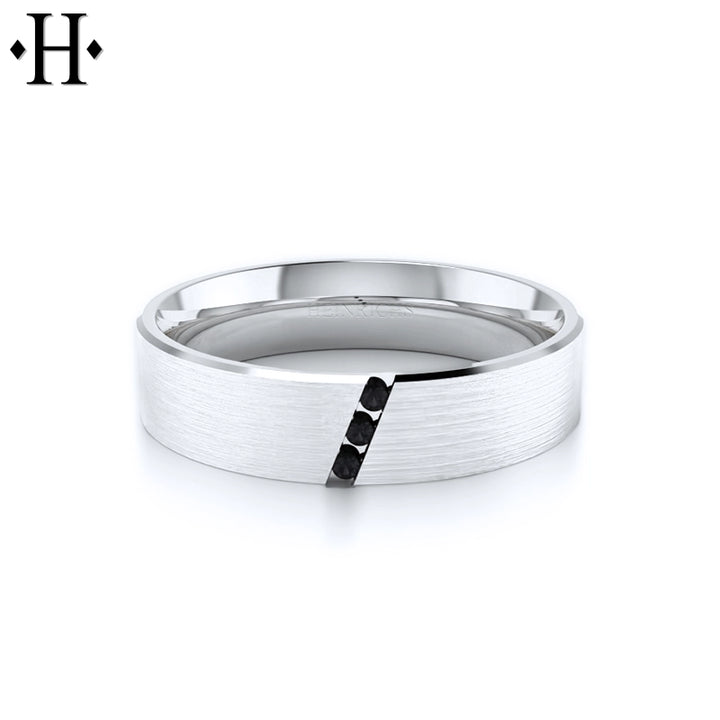 Classic Black Diamond Ring 6mm