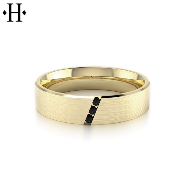 Classic Black Diamond Ring 6mm