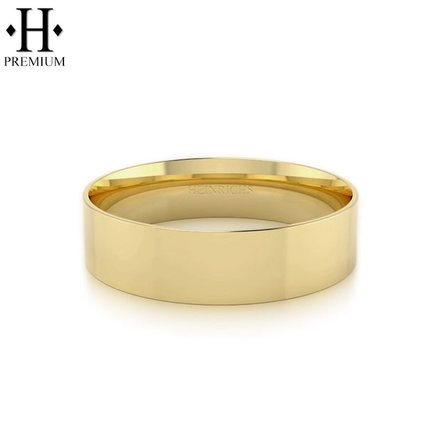 Premium Flat High Polish Ring 6mm