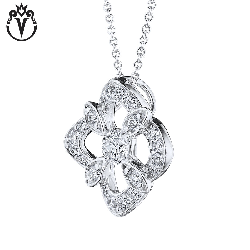 18kt Natural Diamond Fiore Necklace