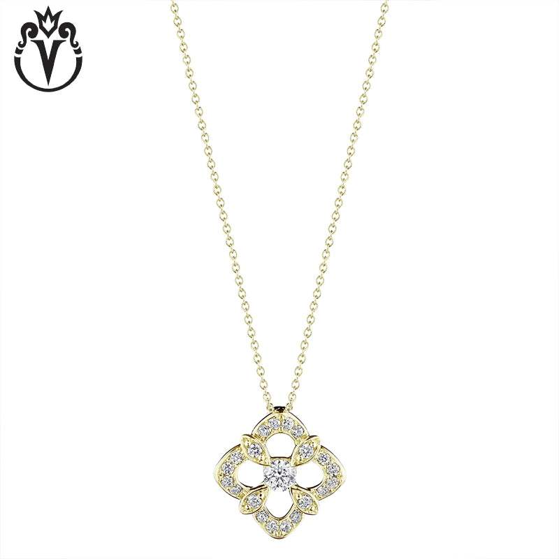 18kt Natural Diamond Fiore Necklace