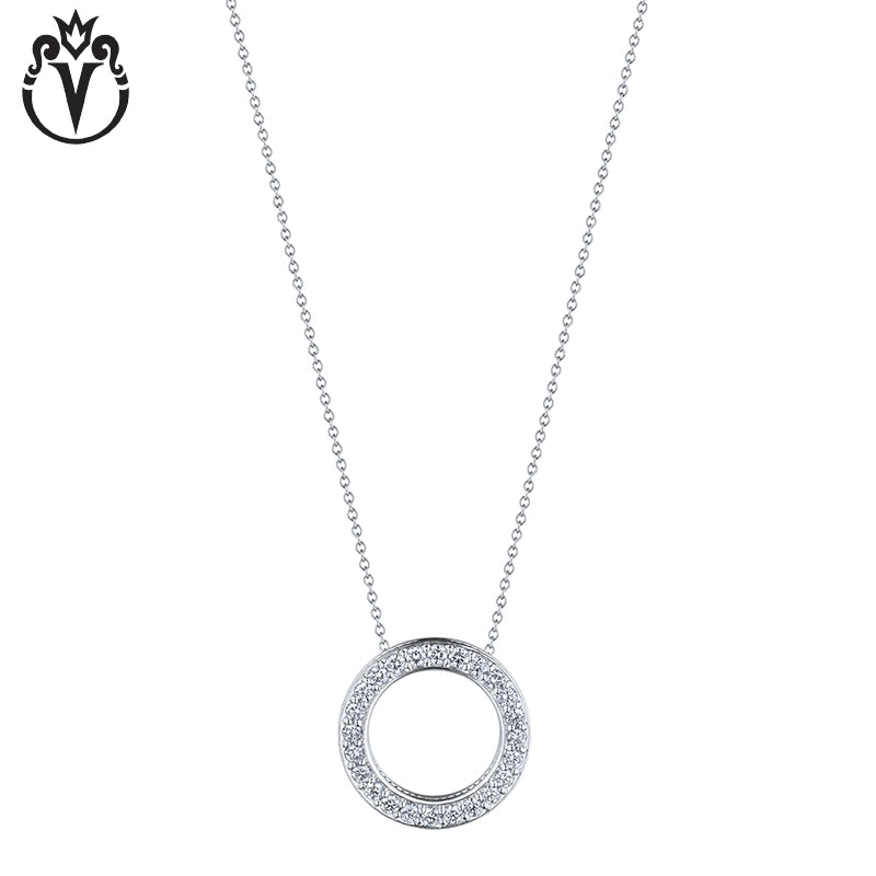 Natural Diamond Circle Necklace