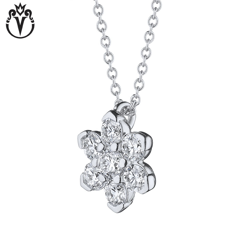18kt Natural Diamond Star Necklace
