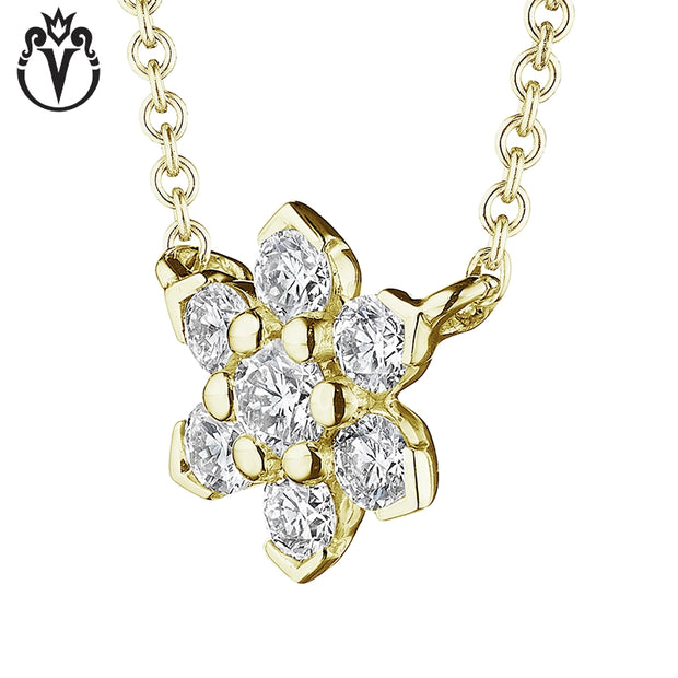 18kt Diamond Mini Star Necklace