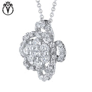 18kt Diamond Floret Cluster Necklace