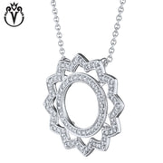 18kt Diamond Solar Circle Necklace
