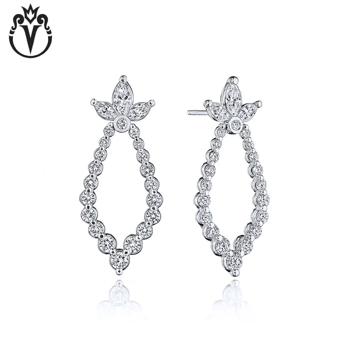 Natural Diamond Drop Earrings