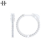 14kt 0.50cts Inside-Out Lab Grown Diamond Hoop Earring Essentials