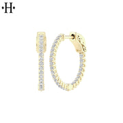 14kt 0.50cts Inside-Out Lab Grown Diamond Hoop Earring Essentials
