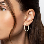 14kt 1.00cts Inside-Out Lab Grown Diamond Hoop Earring Essentials