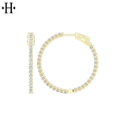 14kt 1.00cts Inside-Out Lab Grown Diamond Hoop Earring Essentials