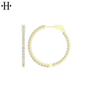 14kt 2.00cts Inside-Out Lab Grown Diamond Hoop Earring Essentials