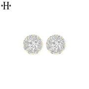 14kt 1.00cts Lab Grown Diamond Cluster Earring Essentials