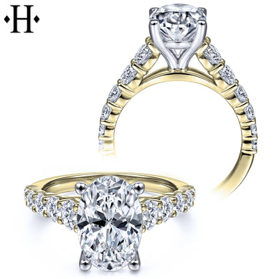 3.13ctw Oval Cut Lab Grown Diamond Ring