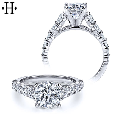 3.07ctw Round Cut Lab Grown Diamond Ring