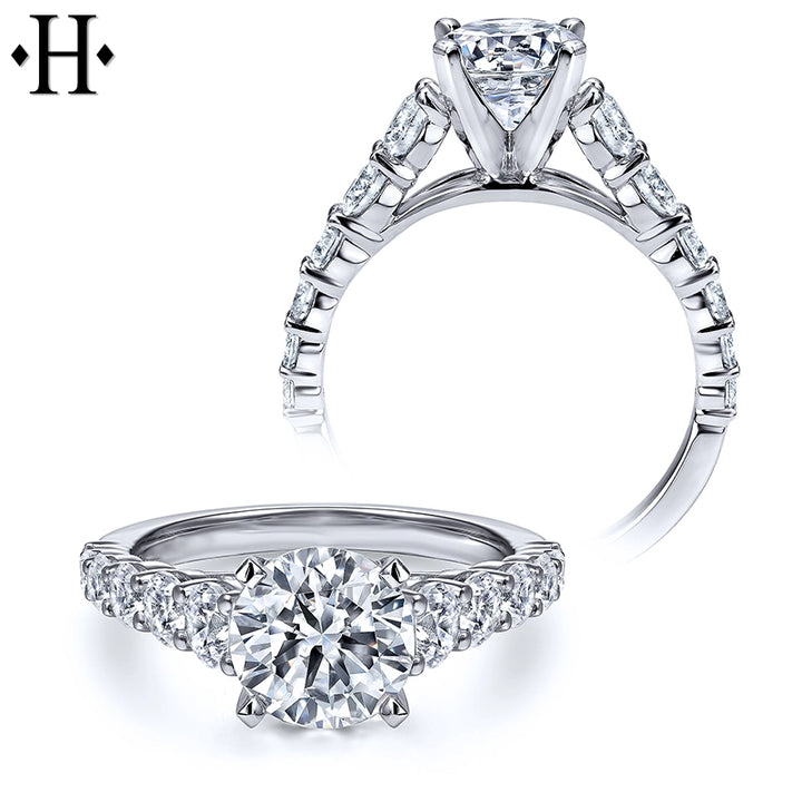 3.07ctw Round Cut Lab Grown Diamond Ring