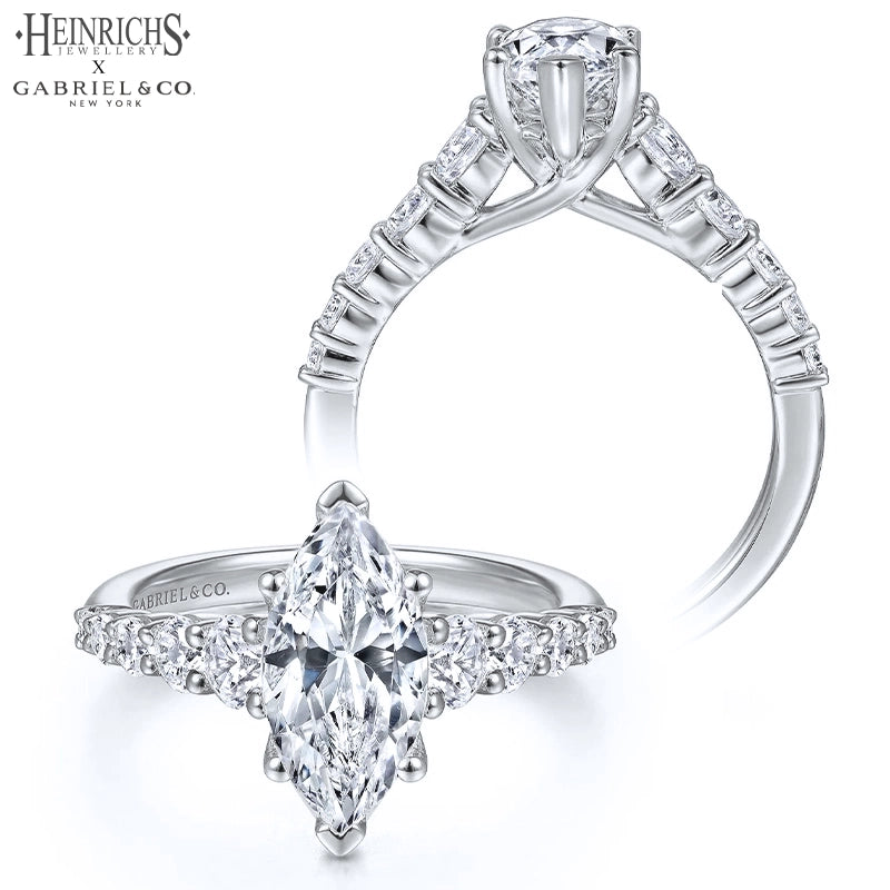 1.25ctr-2.50ctr Marquise Cut Lab Grown Diamond Ring Tailor Made