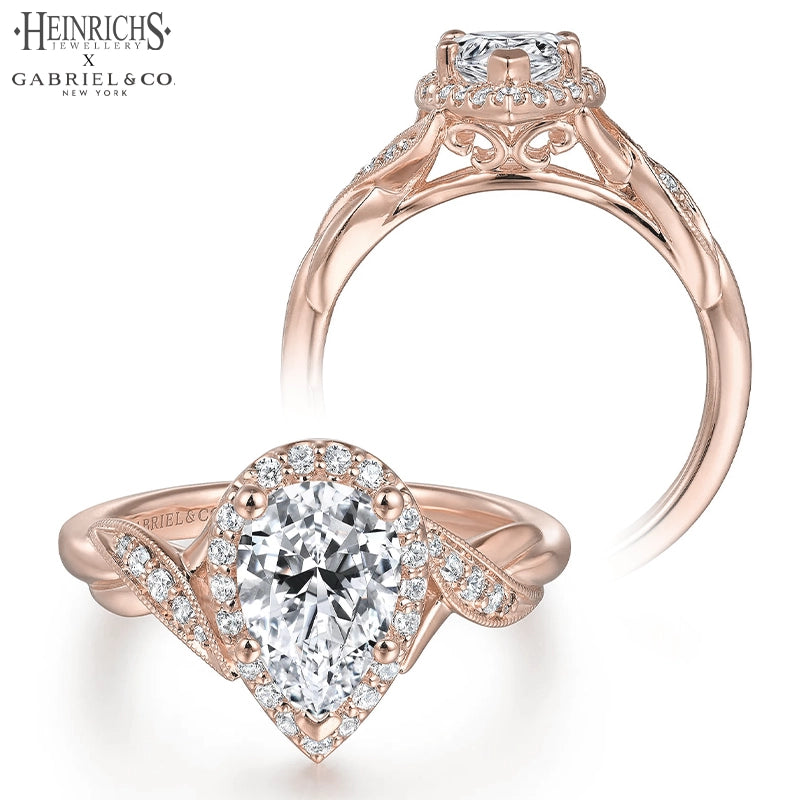1.00ctr-1.50ctr Pear Cut Lab Grown Diamond Ring