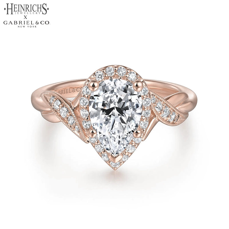 1.00ctr-1.50ctr Pear Cut Lab Grown Diamond Ring