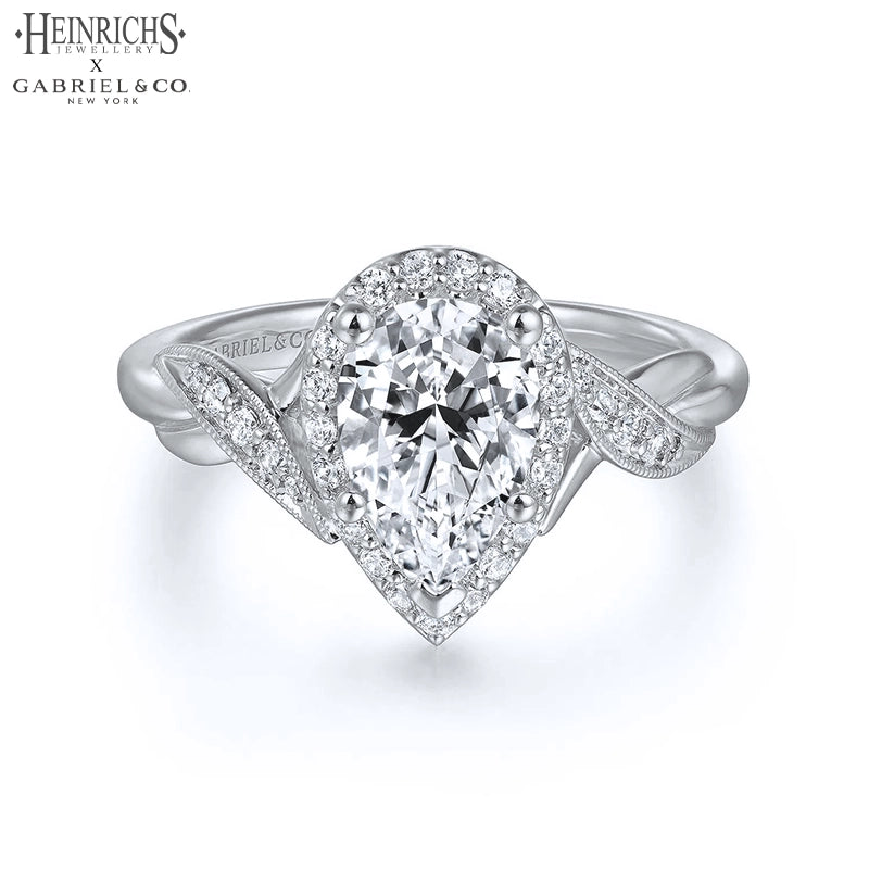 1.00ctr-1.50ctr Pear Cut Lab Grown Diamond Ring