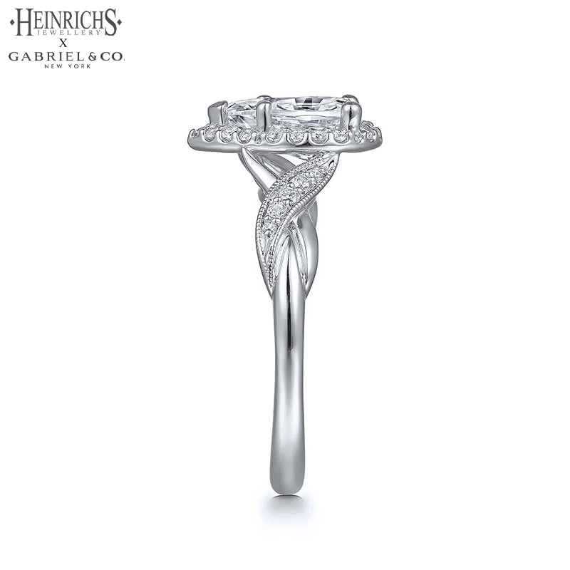 1.00ctr-1.50ctr Pear Cut Lab Grown Diamond Ring