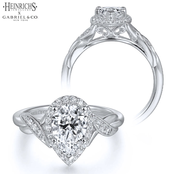 1.00ctr-1.50ctr Pear Cut Lab Grown Diamond Ring Tailor Made