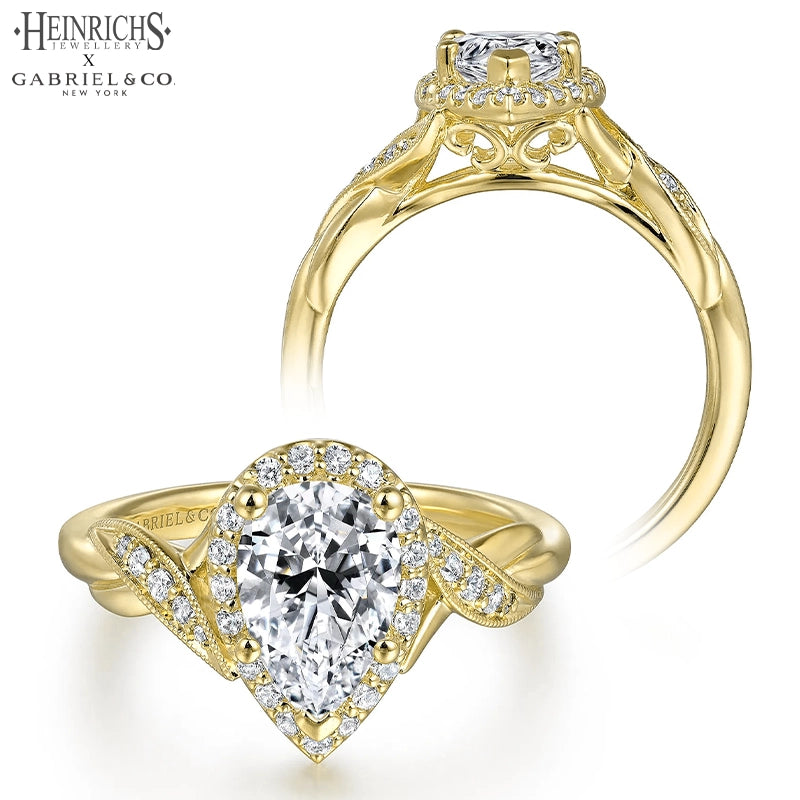 1.00ctr-1.50ctr Pear Cut Lab Grown Diamond Ring