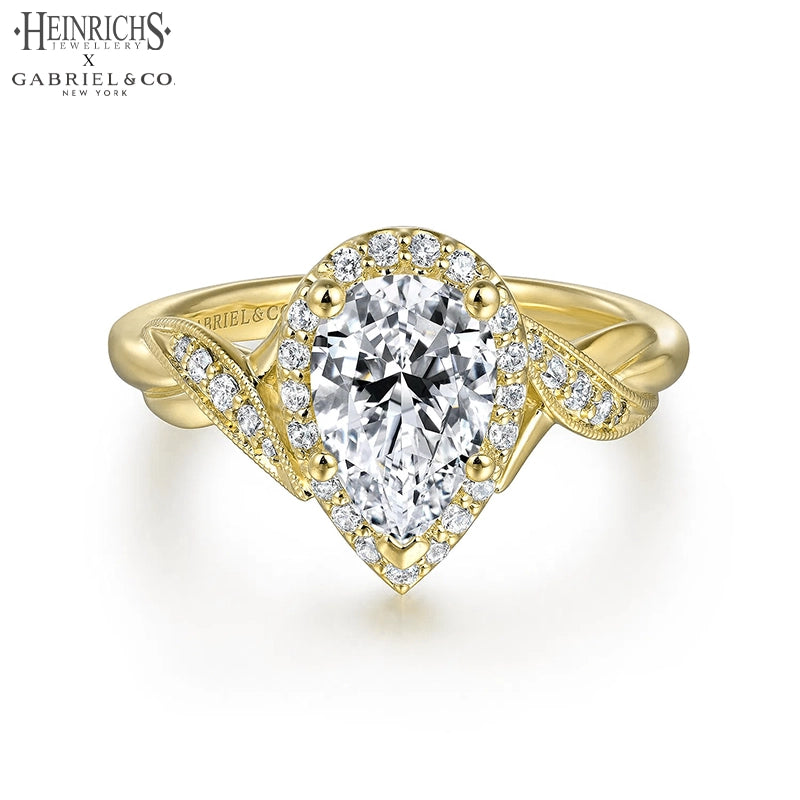 1.00ctr-1.50ctr Pear Cut Lab Grown Diamond Ring