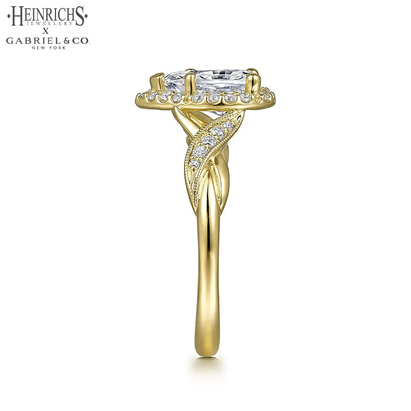 1.00ctr-1.50ctr Pear Cut Lab Grown Diamond Ring