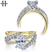 3.26ctw Oval Cut Lab Grown Diamond Ring