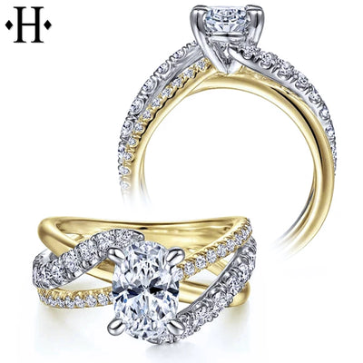 3.26ctw Oval Cut Lab Grown Diamond Ring