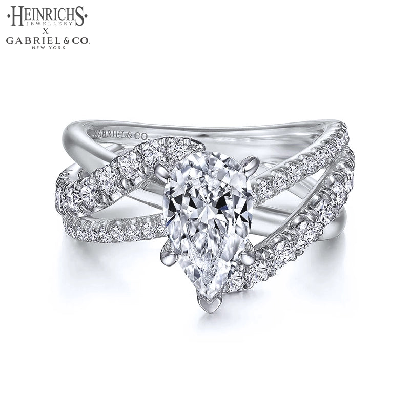 1.50ctr-3.00ctr Pear Cut Lab Grown Diamond Ring Tailor Made